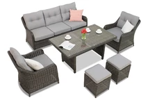 Mobilier de grădină Toledo Apetito 5 antracit cu puf Garden Point