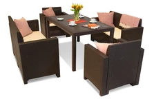 Nebraska poly rattan set 6 maro
