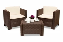 Set Colorado Terrace din poli ratan maro