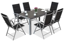 Set de grădină din aluminiu poliwood Verona pentru 6 persoane Garden Point