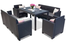 Set ratan Nebraska 8 antracit