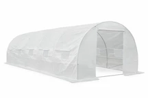 Tunel din folie cu cadru metalic, 3x8m, alb
